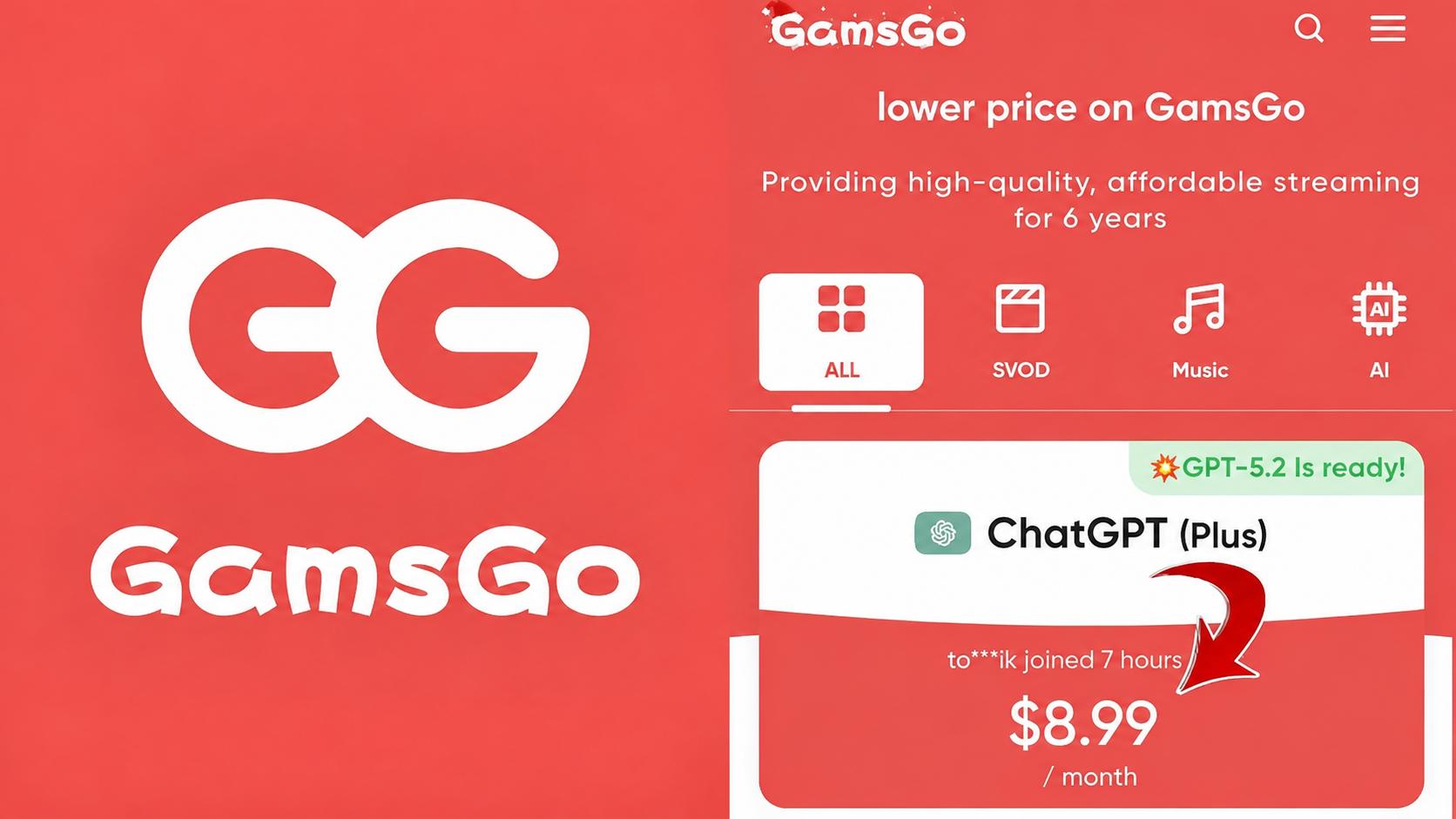 ChatGPT Offer on GamsGo: Get ChatGPT Plus for Just $8.99 – Is It Worth It? (2026) 1 ChatGPT Offer on GamsGo: Get ChatGPT Plus for Just $8.99 – Is It Worth It? (2026)